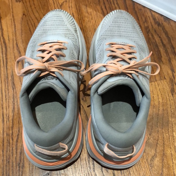 Hoka Bondi 7 Women’s Running Shoes Sz 10 HARBOR MIST / SHARKSKIN